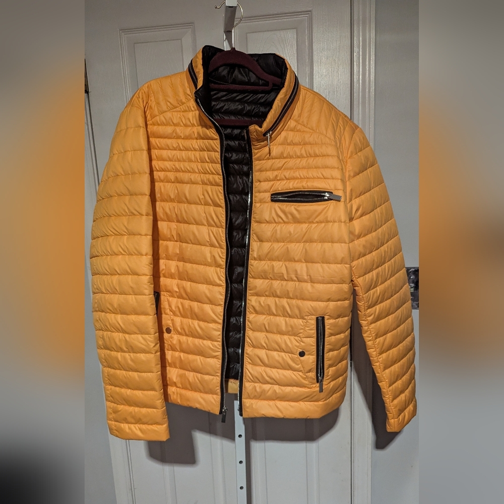 Reg $600 Williams & Kent Leather-Trimmed Quilted Jogger Puffy Jacket Size L - Picture 4 of 11